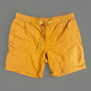 Eddie Bauer Stretch Cargo Hiking Shorts Drawstring Brown Mens Size XL